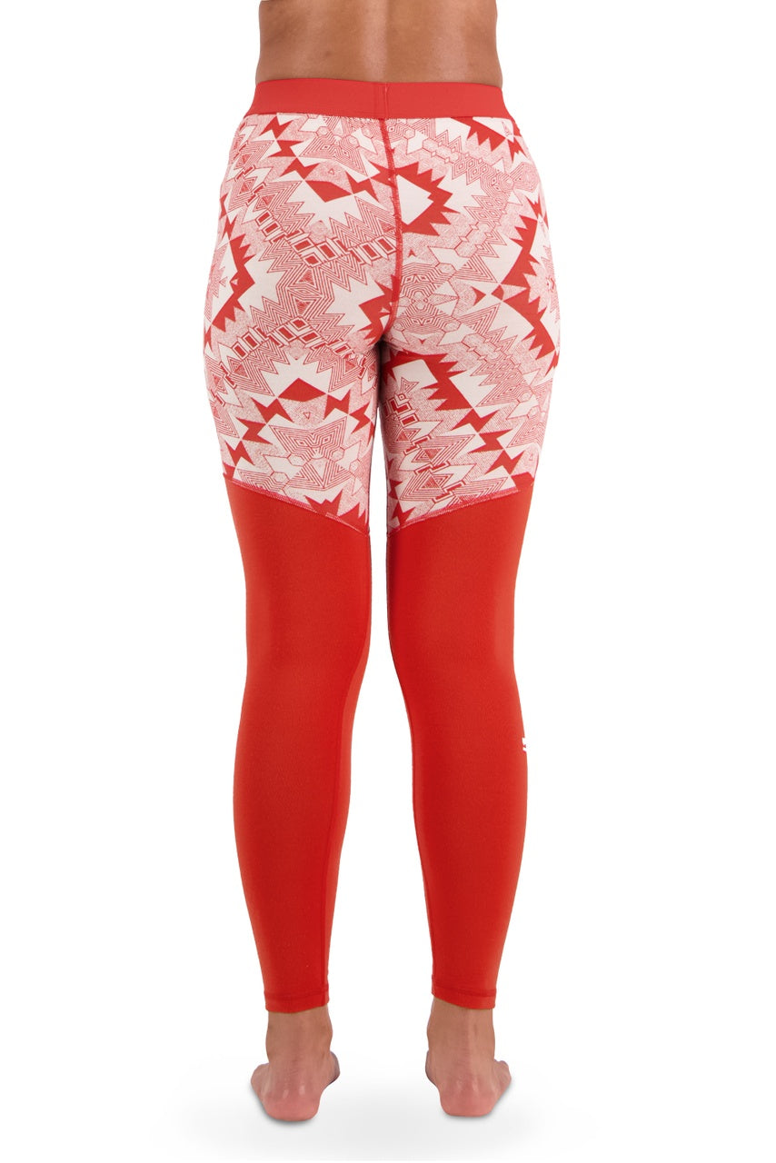 Mons Royale Cascade Legging Thermals Womens Retro Red Nordtek