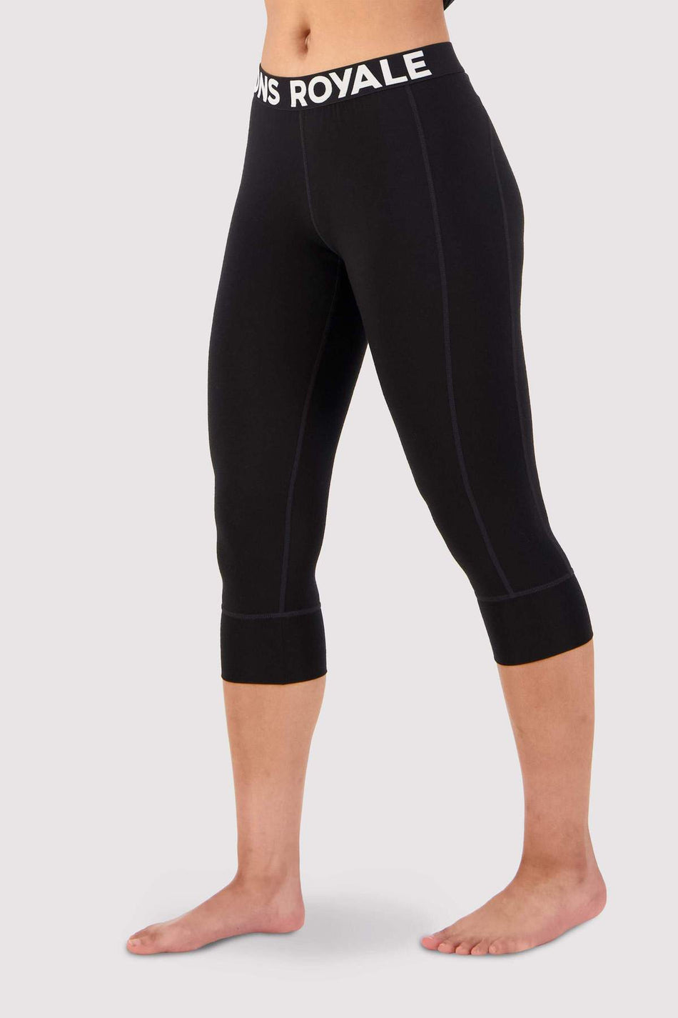 Mons Royale Cascade Merino Flex 200 3/4 Legging Womens Black