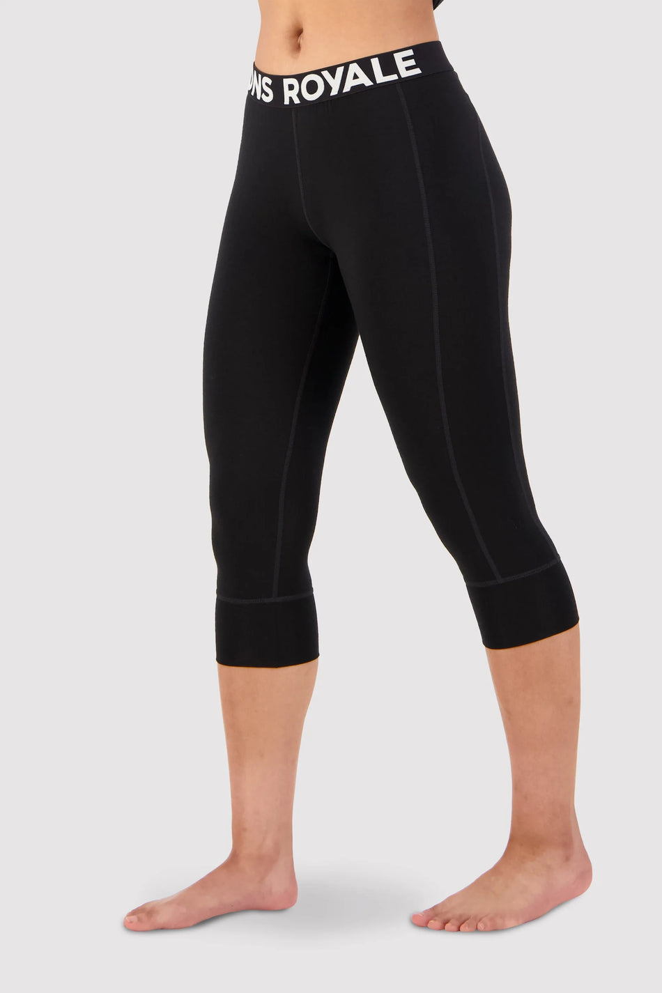 Mons Royale Cascade Flex 200 3/4 Legging Womens Logo Black