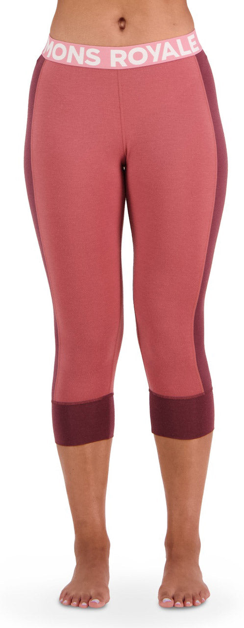 Mons Royale Cascade Legging Thermals Womens Dark Chocolate / Terracotta