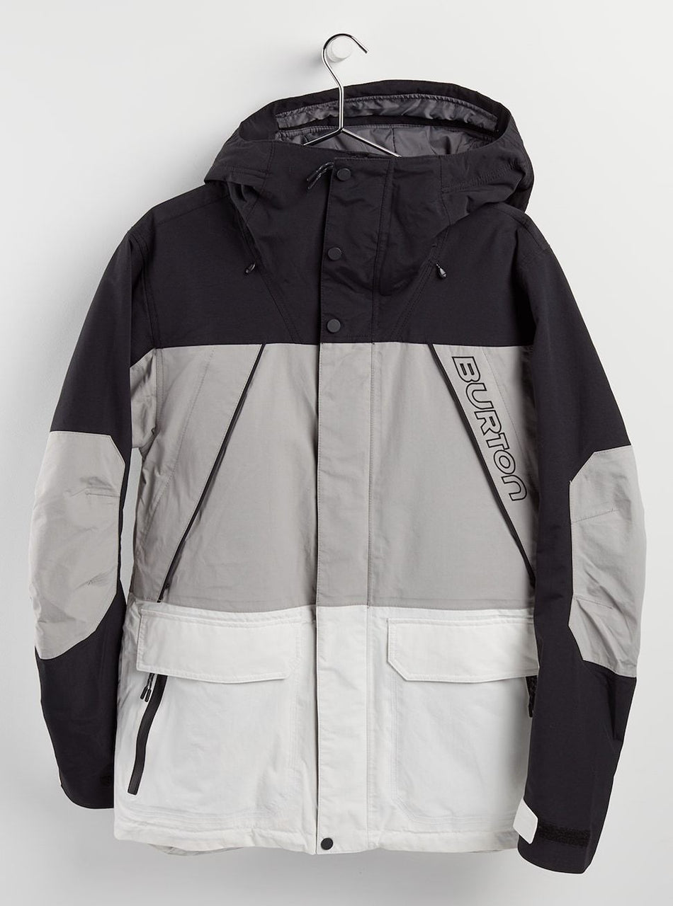 Burton Breach Mens Jacket Black / Iron Grey / Stout White