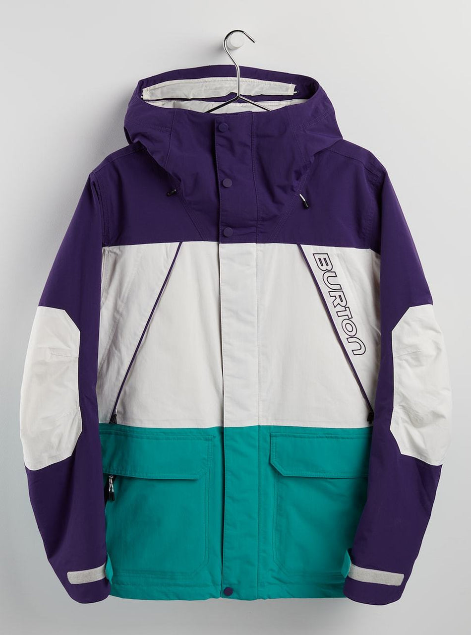 Burton Breach Mens Jacket Parachute Purple / Stout White / Dynasty Green