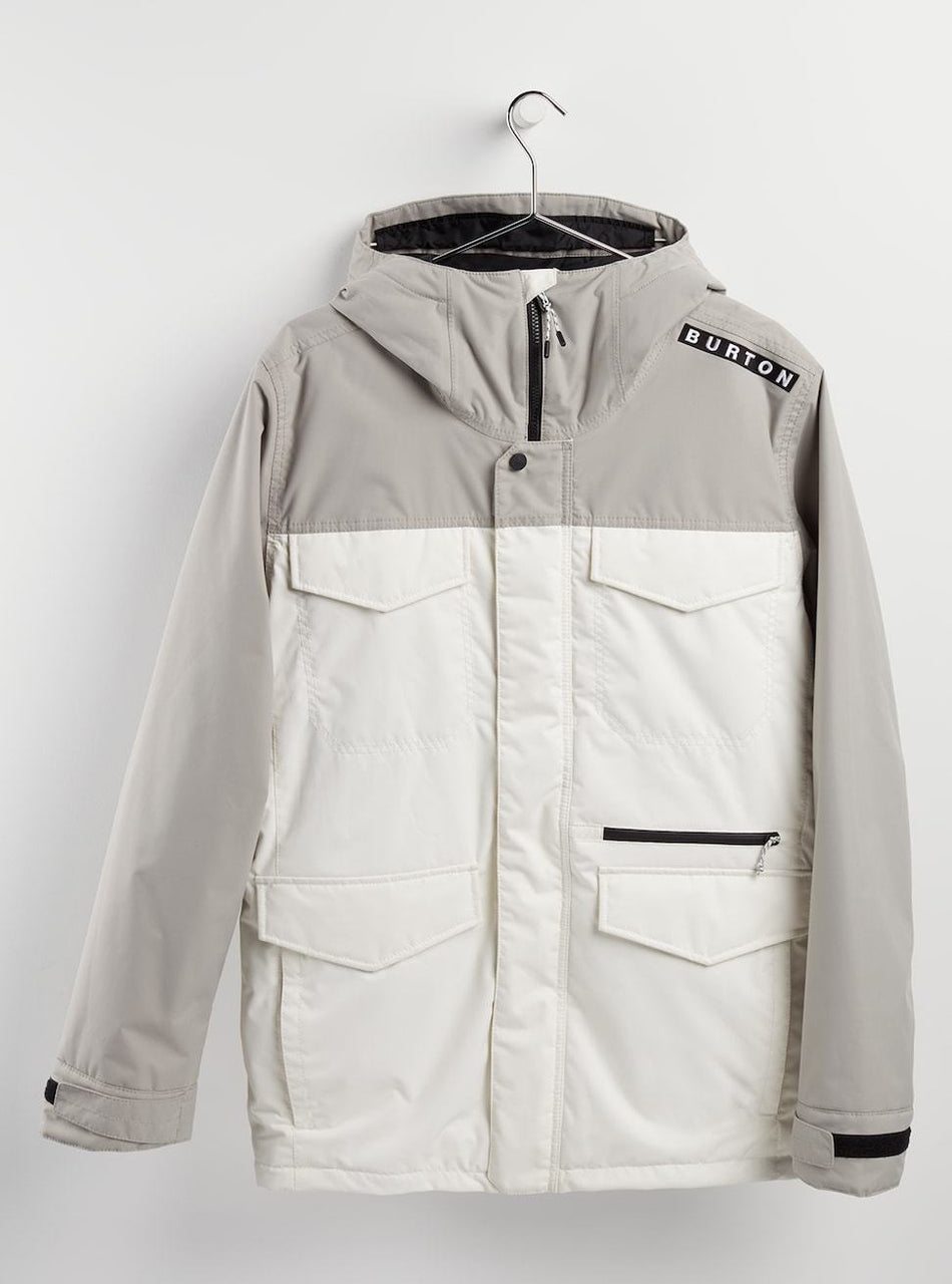 Burton Covert Mens Jacket ron Grey / Stout White