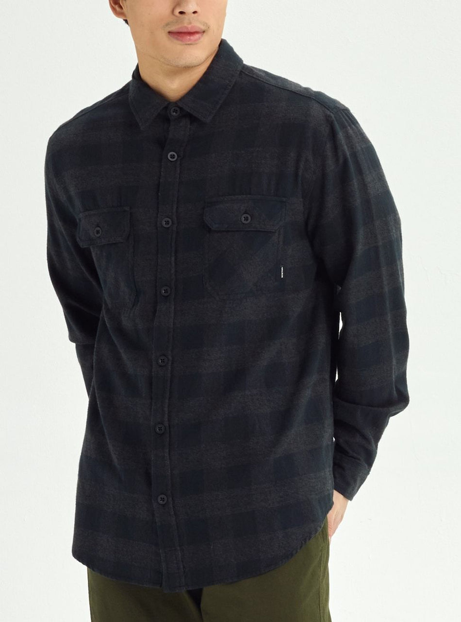 Burton Brighton Flannel Mens Black Heather Buffalo