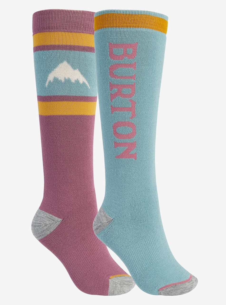 Burton Weekend Midweight Two Pack Socks Womens Rose Brown /Trellis