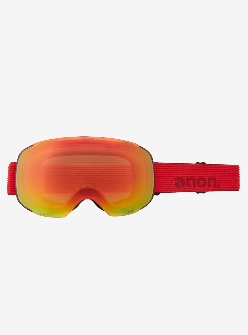 Anon M2 Goggles MFI Face mask & Spare Lens Mens Asian Fit 2022 Red Tort / Perceive Sun Red Lens