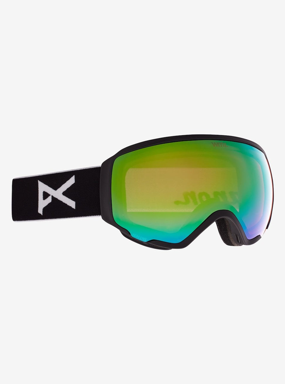 Anon WM1 Goggles & Spare Lens Womens Asian Fit 2022 Black / Perceive Variable Green Lens