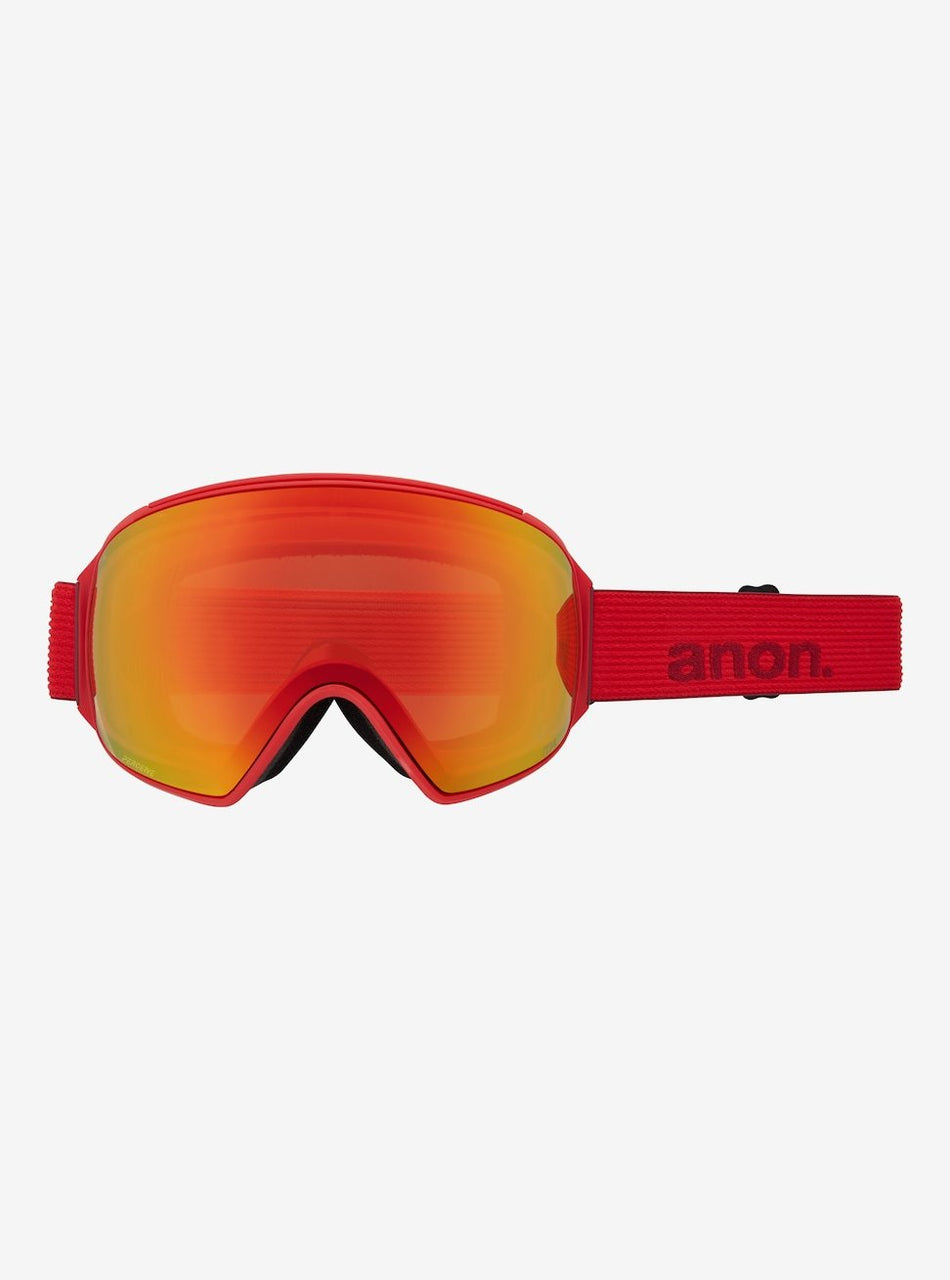 Anon M4 Toric Goggles MFI Face Mask & Spare Lens Mens 2022 Red Tort / Perceive Sunny Red Lens