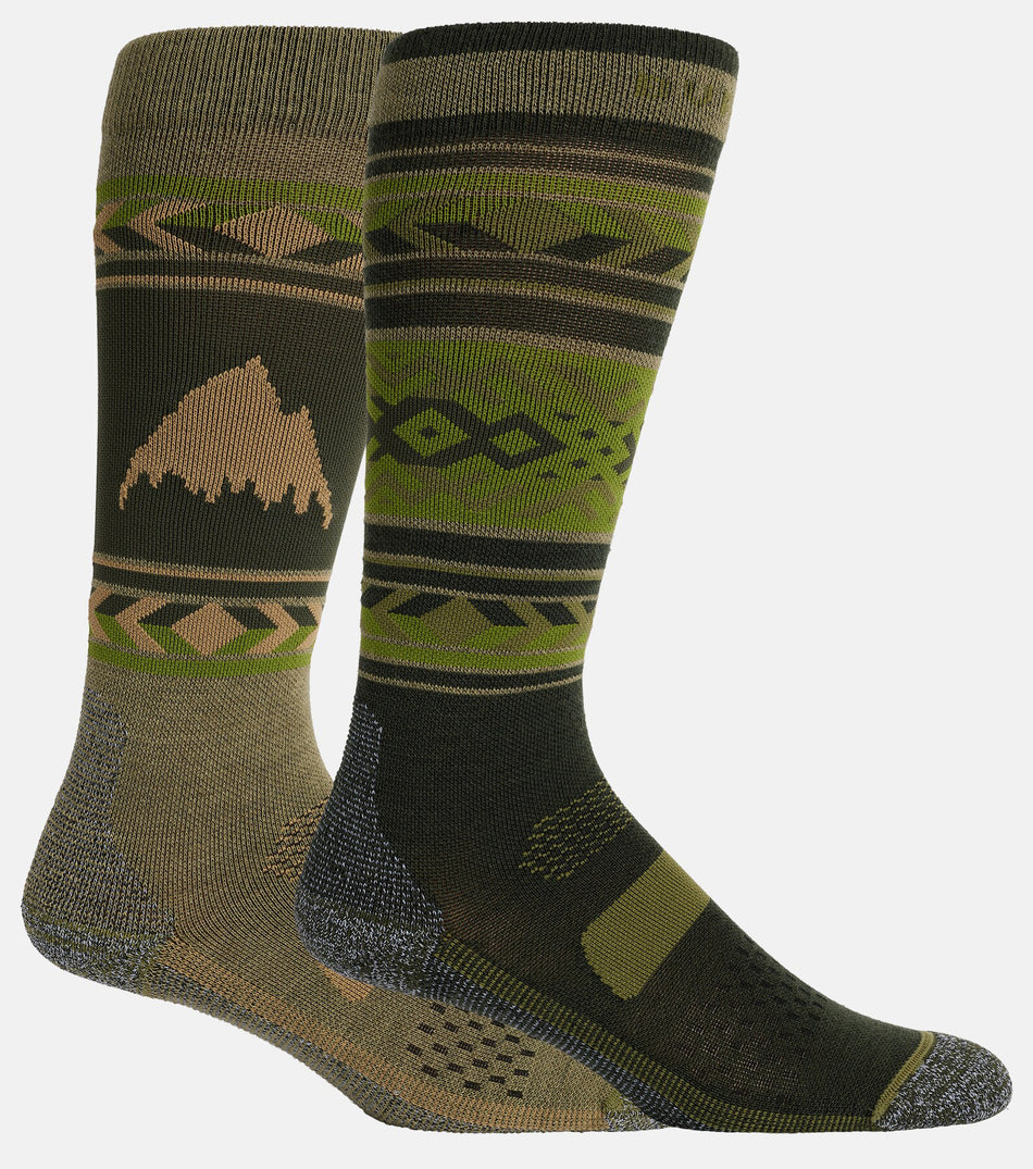 Burton Performance Lightweight Two Pack Socks Womens 2023 Forest Green