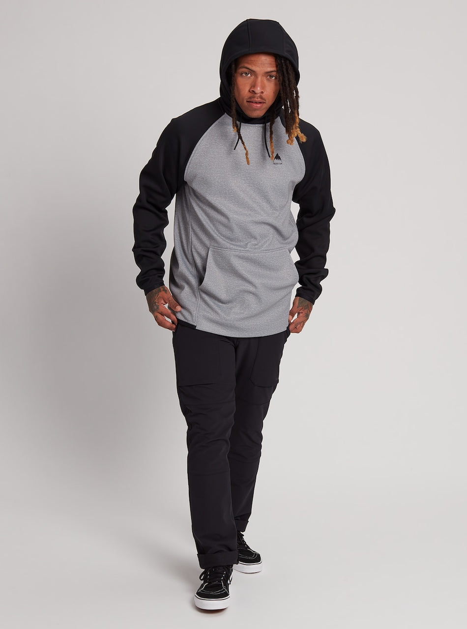 Burton Crown Weatherproof Hoodie Mens Grey Heather / Black