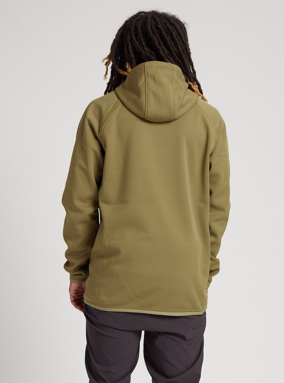 Burton Crown Weatherproof Hoodie Mens Martini Olive