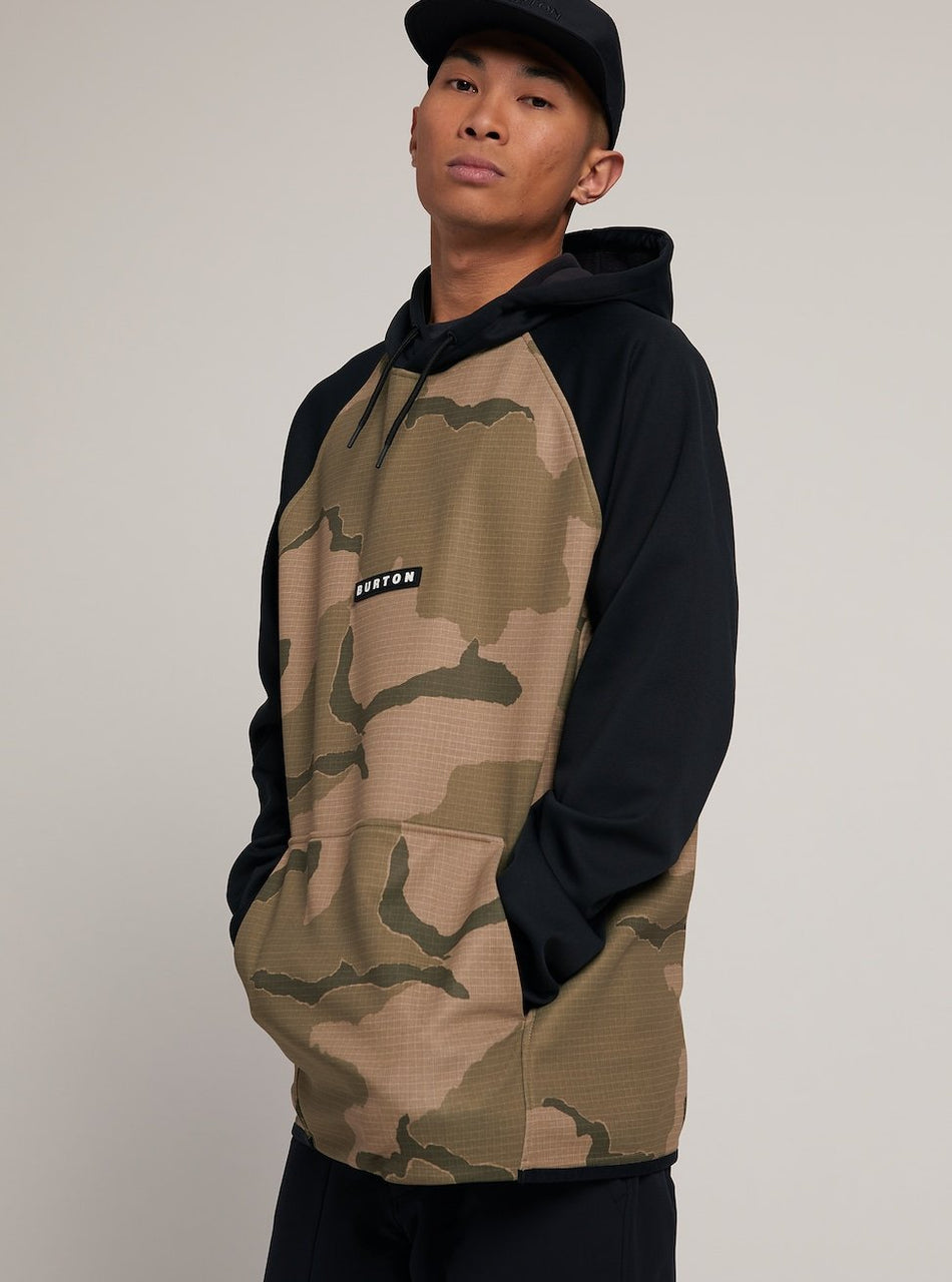 Burton Crown Weatherproof Hoodie Mens Barren Camo / Black