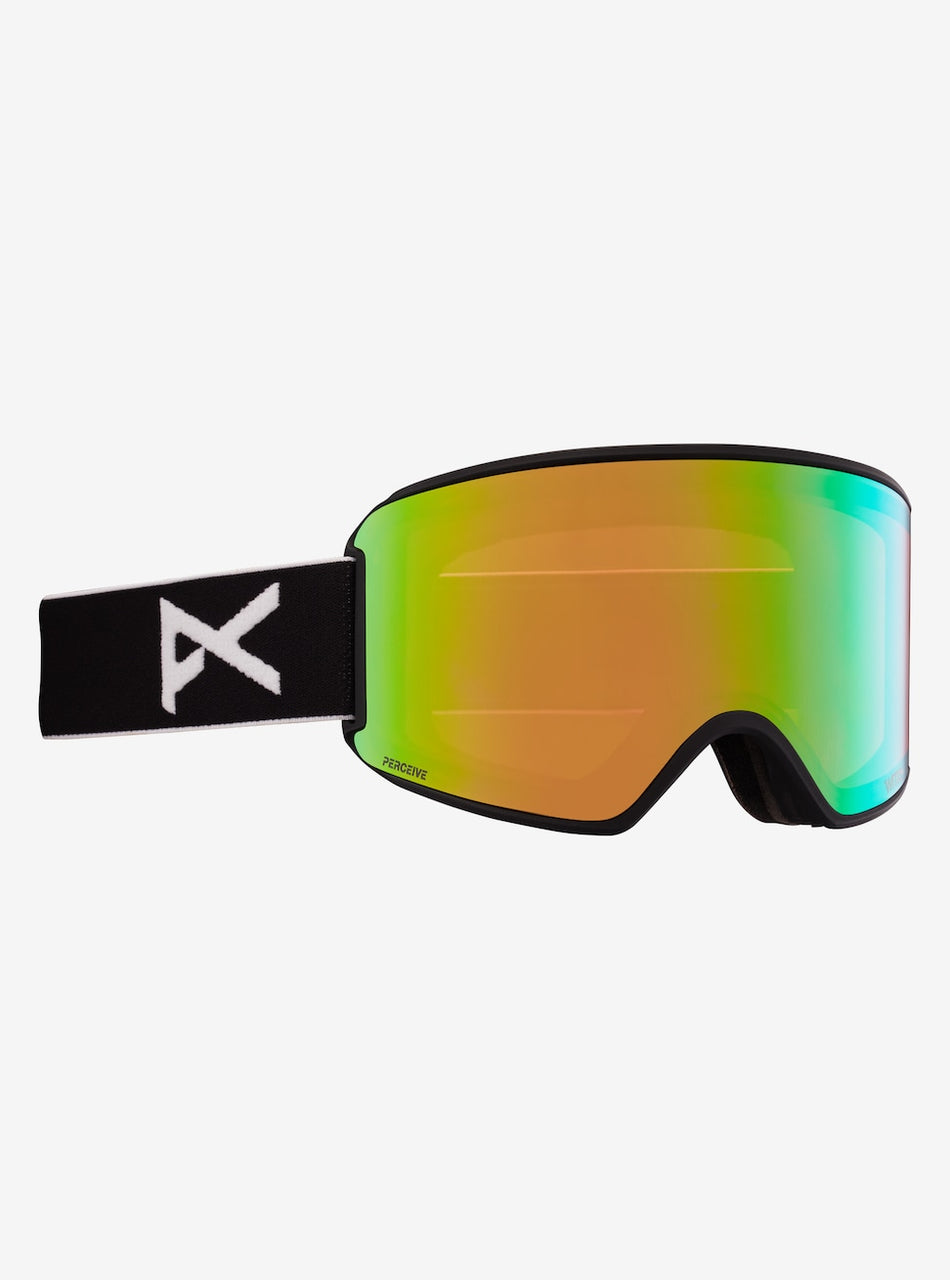 Anon WM3 Goggles & Spare Lens Womens 2022 Black / Perceive Variable Green Lens