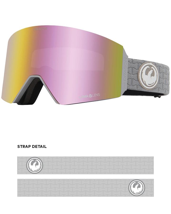 Dragon RVX Snow Goggles Cool Grey / Lumalens Pink Ion + Spare Lens