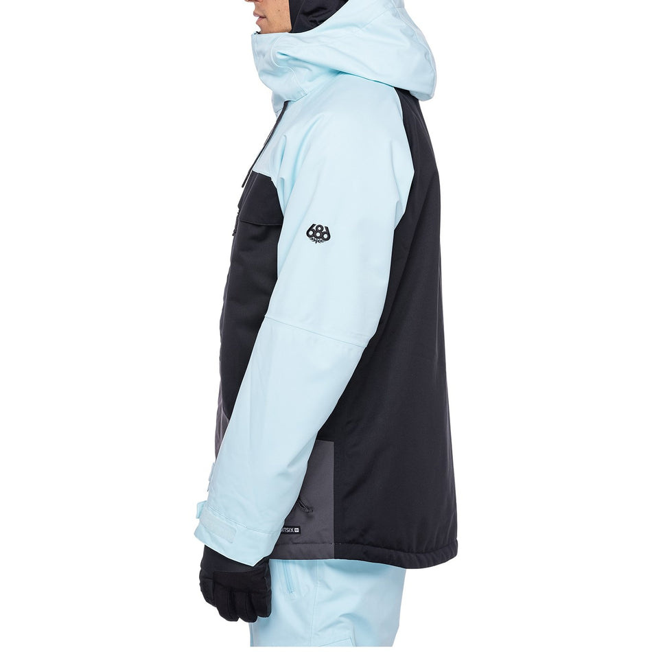 686 Geo Insulated Jacket Mens Icy Blue / Black