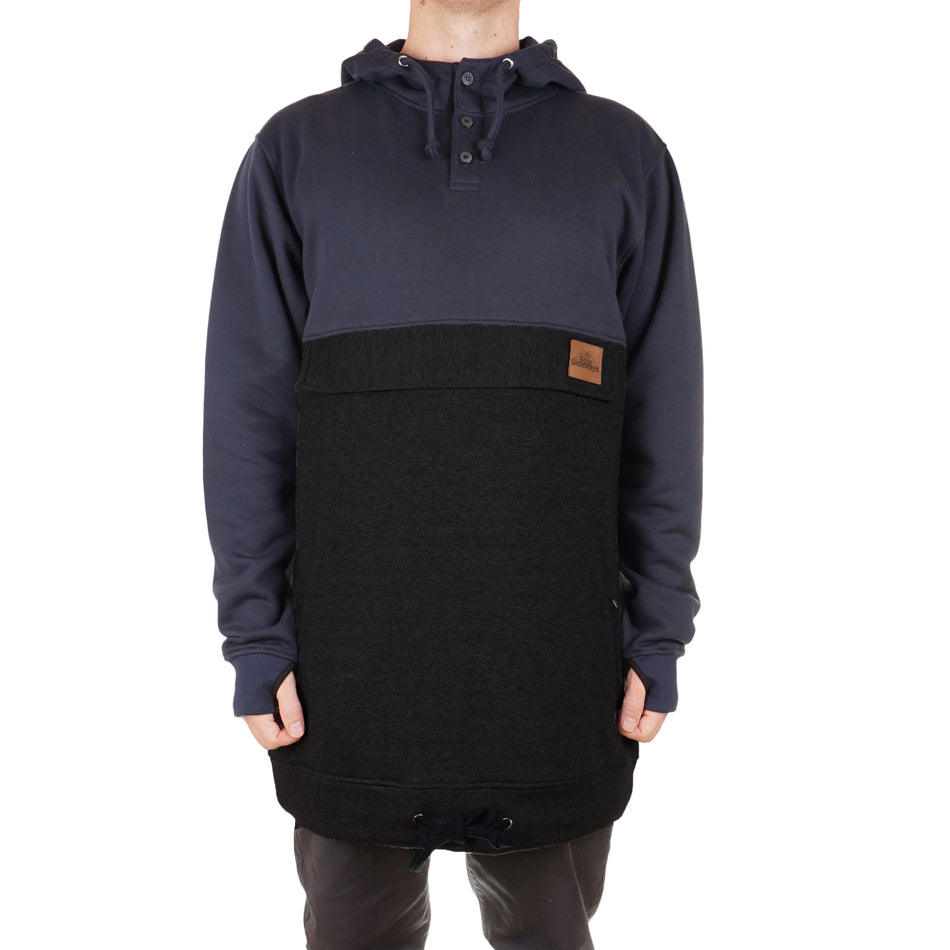 I Ride Sideways Splice DWR Shred Fit Hoodie Mens Black / Navy