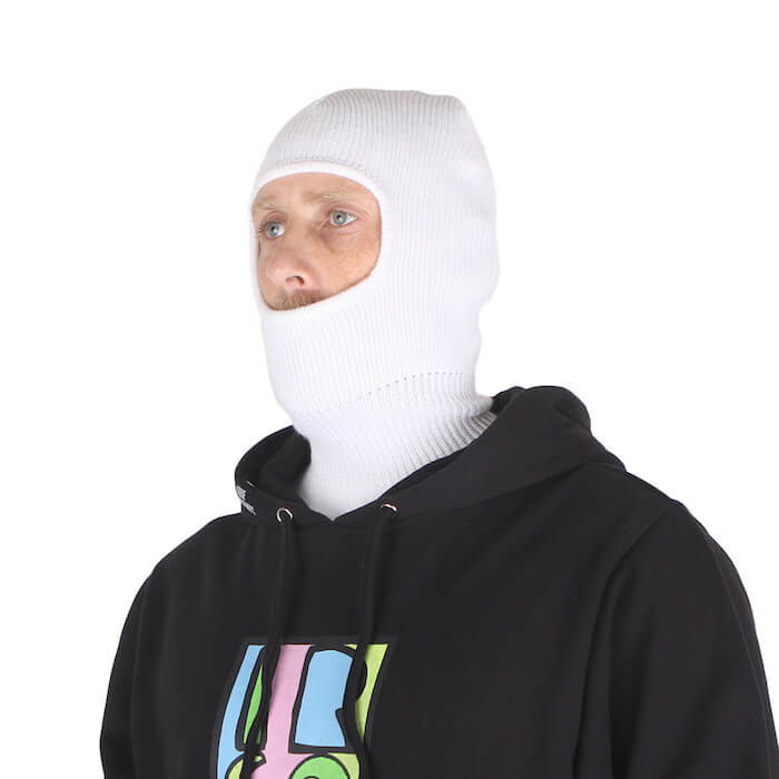 I Ride Sideways Ninja Balaclava White