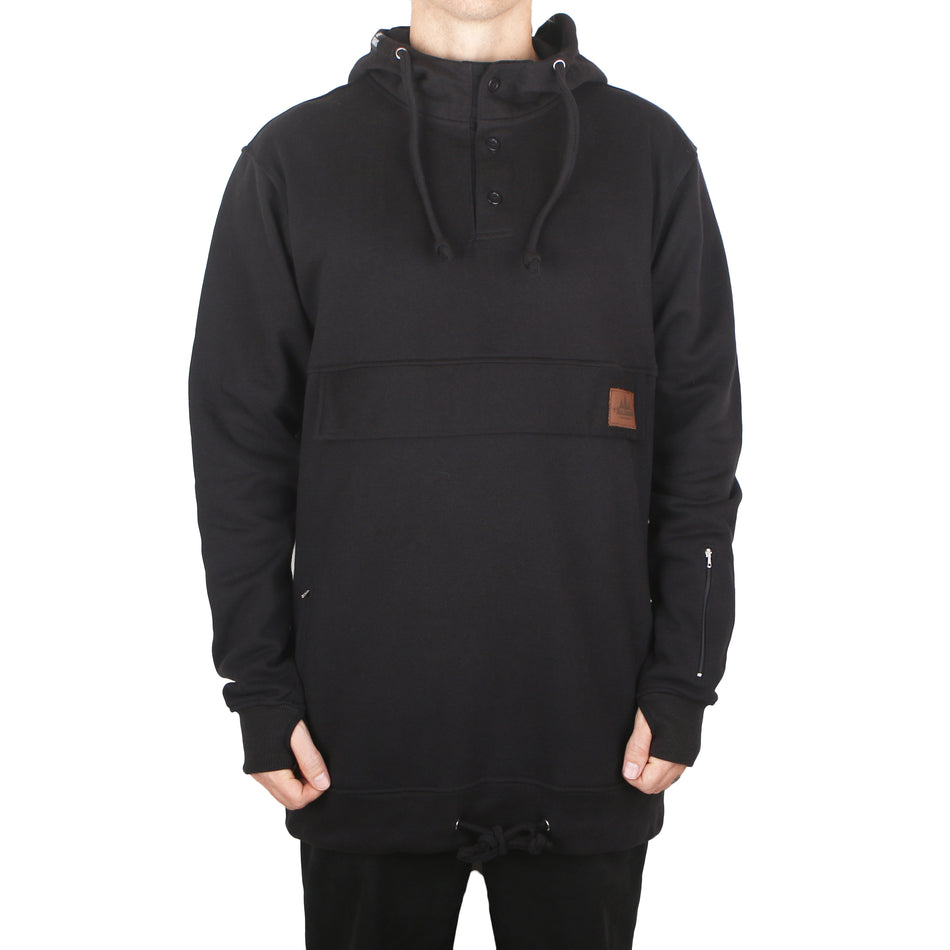 I Ride Sideways Splice DWR Shred Fit Hoodie Mens Black