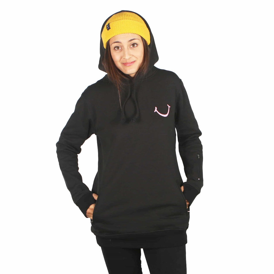 I Ride Sideways Happy DWR Shred Fit Hoodie Womens Black