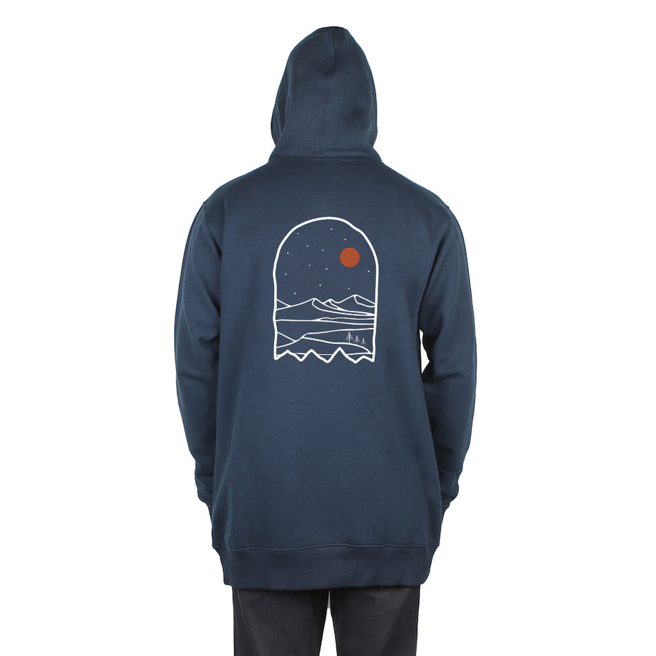 I Ride Sideways Inside DWR Shred Fit Hoodie Mens Navy