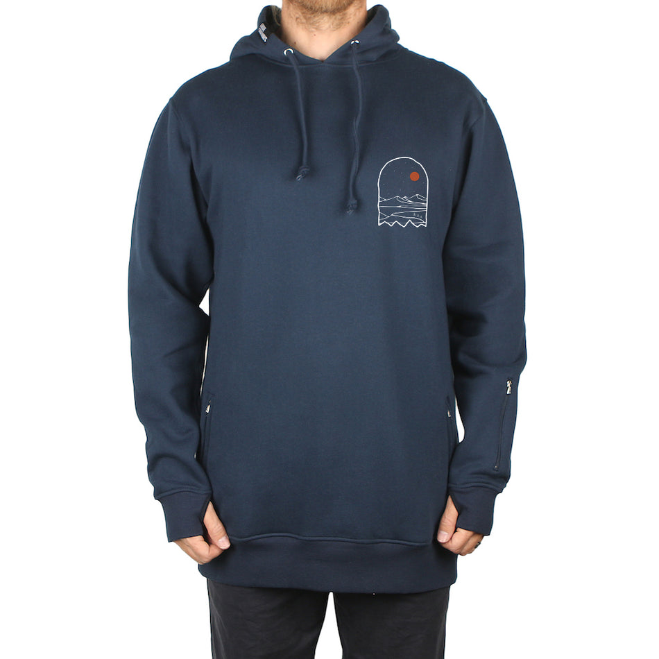 I Ride Sideways Inside DWR Shred Fit Hoodie Mens Navy