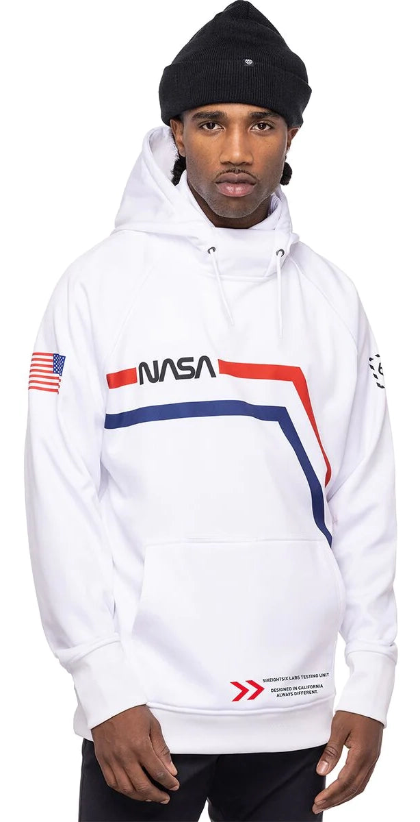 686 Bonded Fleece Pullover Hoodie Mens 2023 Nasa White