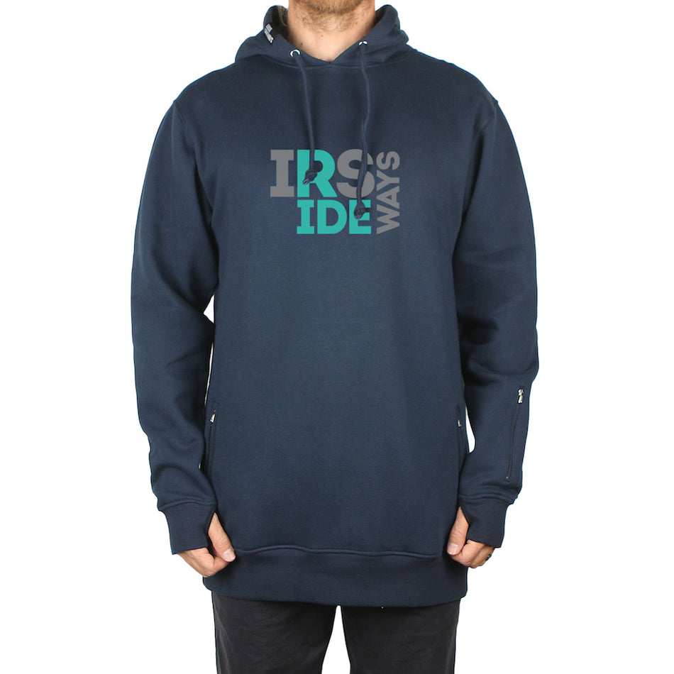 I Ride Sideways Tricks DWR Shred Fit Hoodie Mens Navy