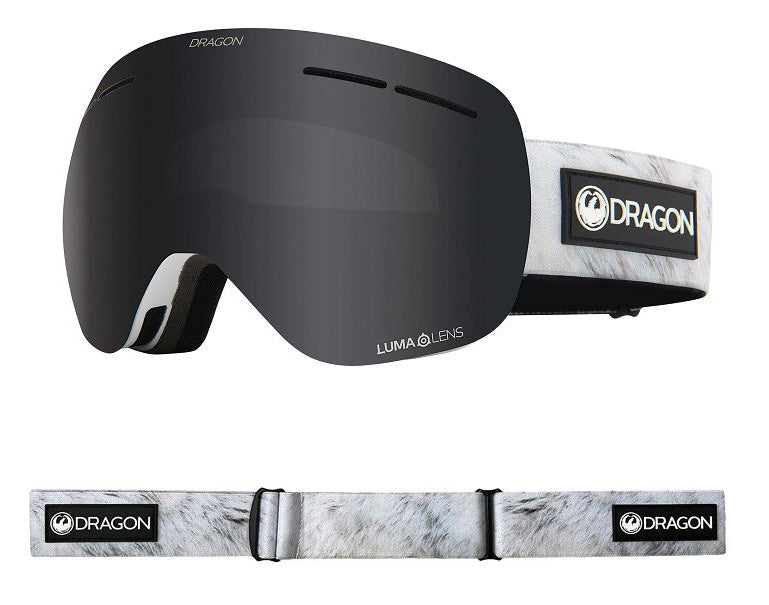 Dragon X1S Snow Goggles Winter Hare / Lumalens Dark Smoke+ Spare Lens