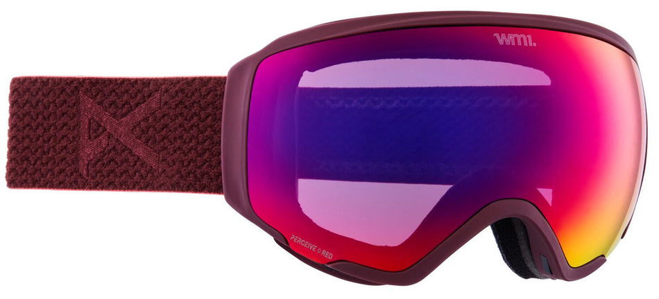 Anon WM1 Goggles MFI Face mask & Spare Lens Womens 2023 Mulberry / Perceive Sunny Red Lens