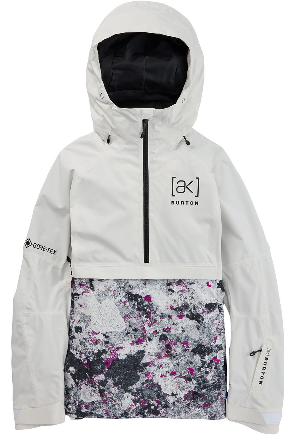 Burton [AK] Kimmy GORE-TEX Womens Anorak Jacket Stout White / Very Berry Lichen