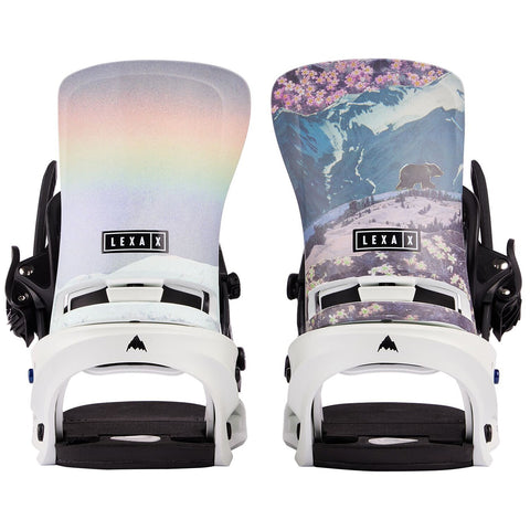 Burton Lexa X Womens Snowboard Bindings Light Blue Collage