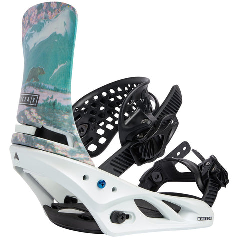 Burton Lexa X Womens Snowboard Bindings Light Blue Collage