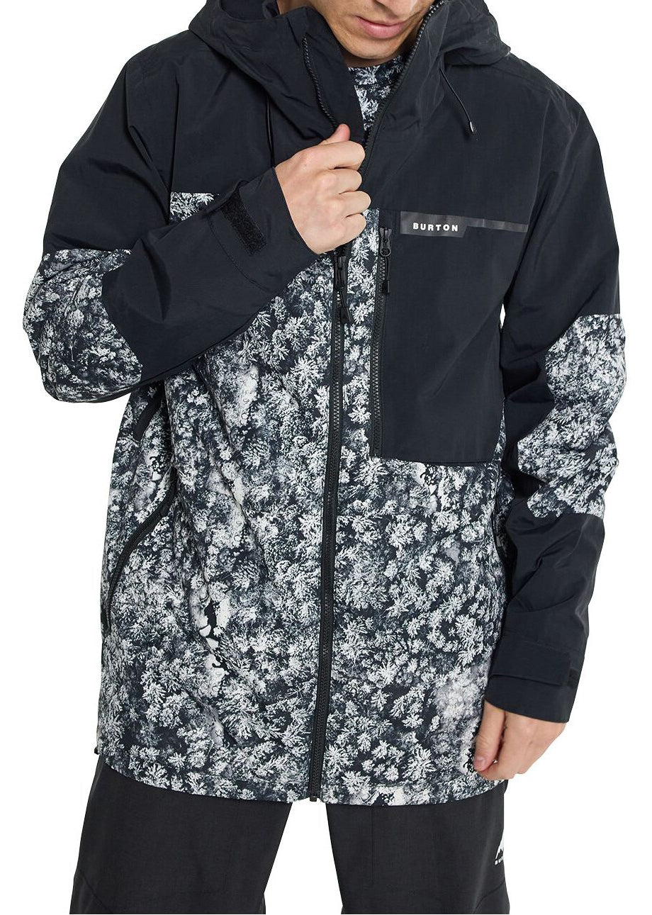 Burton Peasy Mens Jacket Black / Aerial Pines