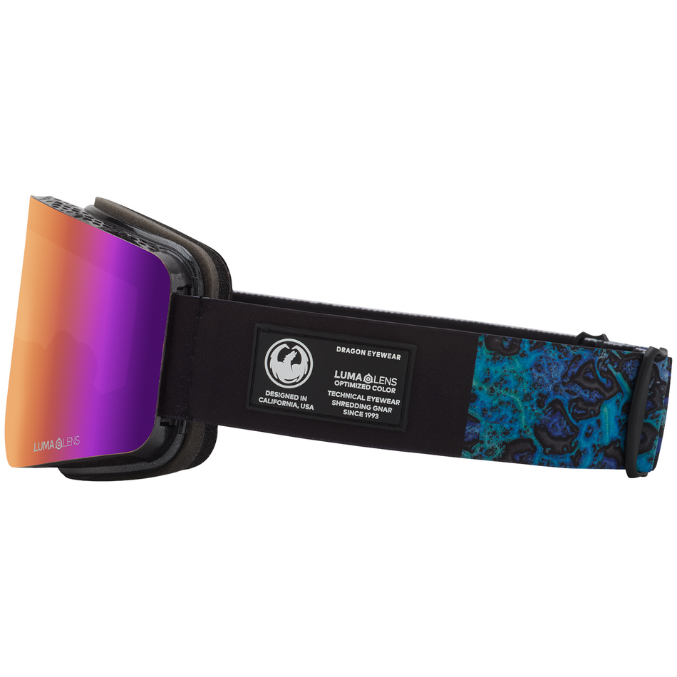 Dragon R1 OTG Snow Goggles 2024 Black Pearl / Lumalens Purple Ion + Lumalens Amber