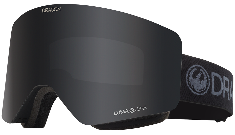 Dragon R1 OTG Snow Goggles 2024 Blackout / Lumalens Dark Smoke + Lumalens Amber