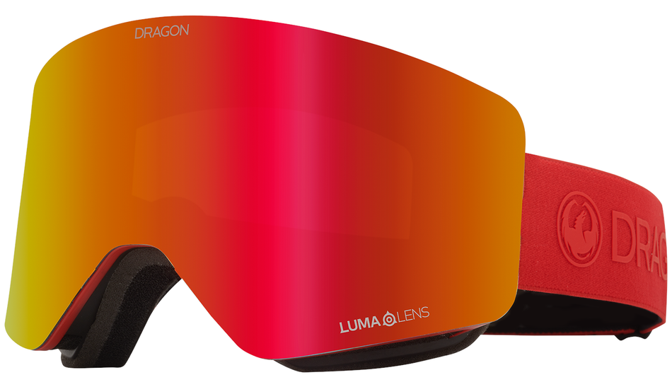 Dragon R1 OTG Snow Goggles 2024 Saffron / Lumalens Red Ion + Lumalens Rose