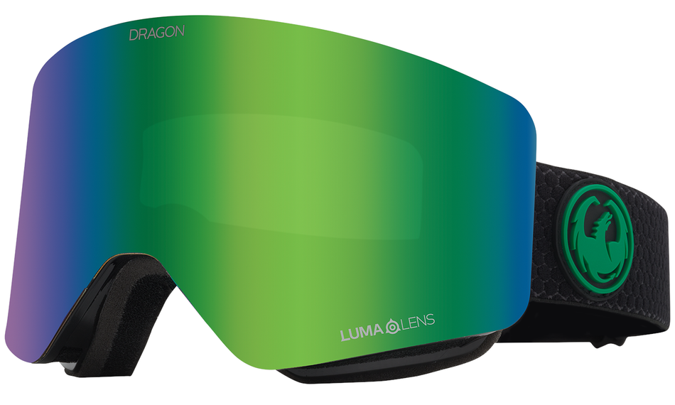 Dragon R1 OTG Snow Goggles 2024 Split / Lumalens Green Ion + Lumalens Amber