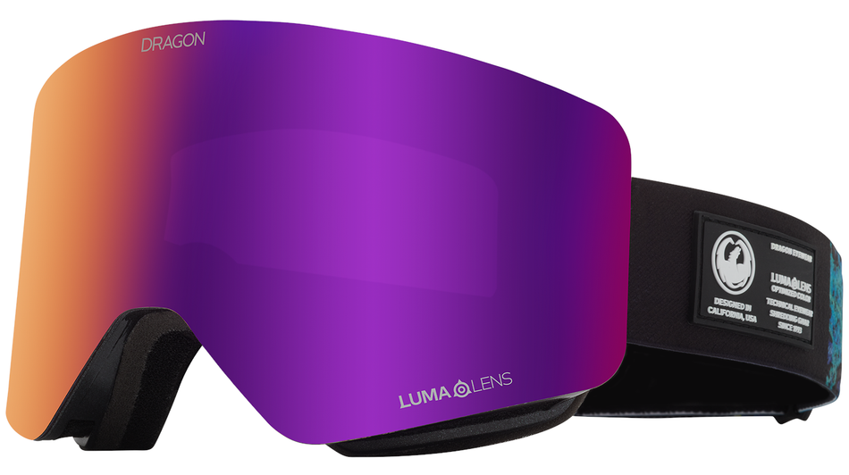 Dragon R1 OTG Snow Goggles 2024 Black Pearl / Lumalens Purple Ion + Lumalens Amber