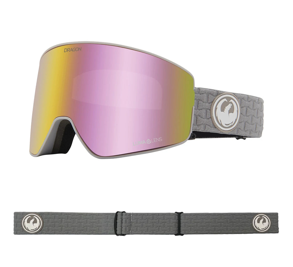 Dragon PXV2 Snow Goggles 2022 Cool Grey / Lumalens Pink Ion + Spare Lens