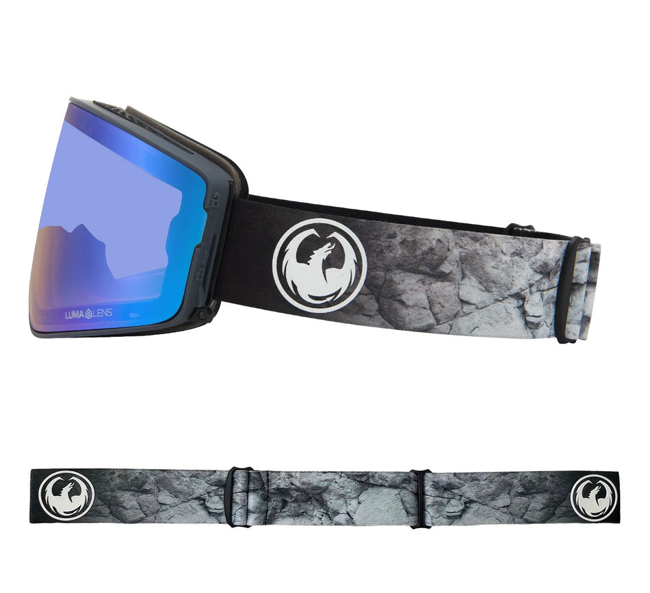 Dragon PXV2 Snow Goggles 2022 Boulder / Lumalens Flash Blue + Spare Lens