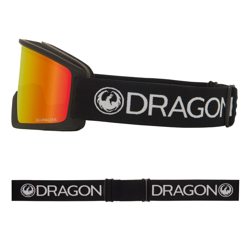 Dragon DX3 OTG Snow Goggles 2024 Black / Lumalens Black Red Ion