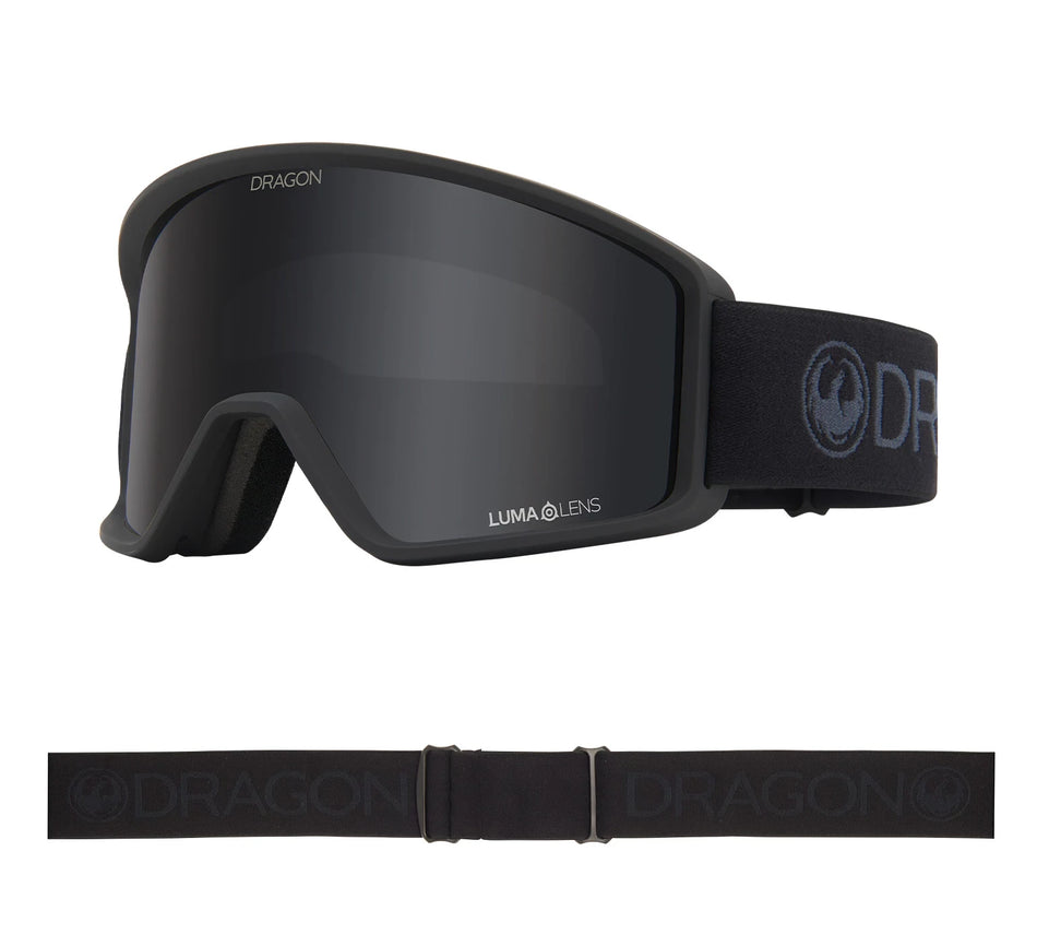 Dragon DXT OTG Snow Goggles 2024 Blackout / Lumalens Dark Smoke