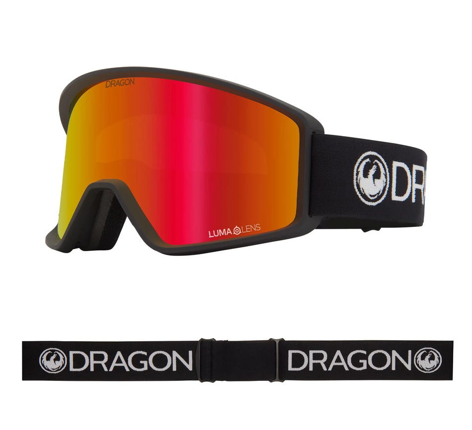 Dragon DXT OTG Snow Goggles 2024 Black / Lumalens Black Red Ion