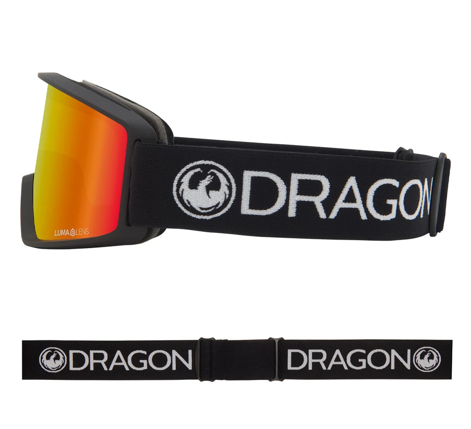 Dragon DXT OTG Snow Goggles 2024 Black / Lumalens Black Red Ion