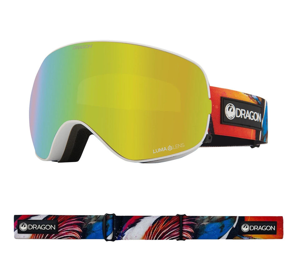 Dragon X2S Snow Goggles 2022 Hot Duck / Lumalens Gold Ion+ Spare Lens