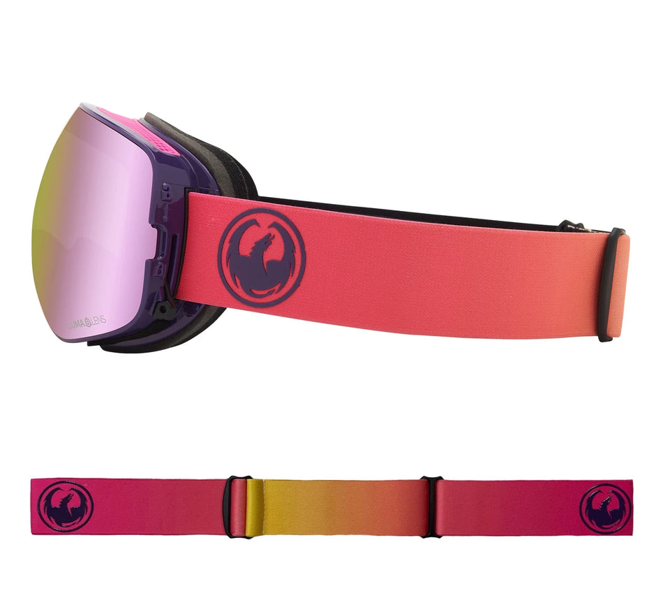 Dragon X2S Snow Goggles 2022 Fade Pink / Lumalens Pink Ion + Spare Lens