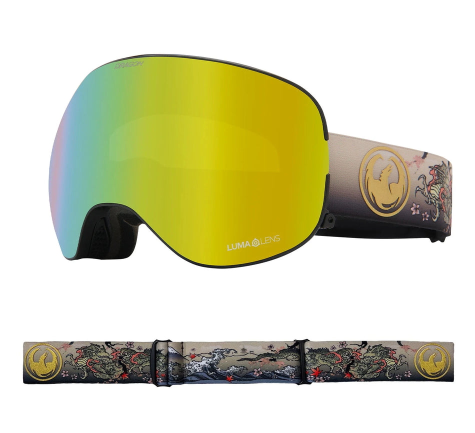 Dragon X2 Snow Goggles 2022 Edo / Lumalens Gold Ion + Spare Lens