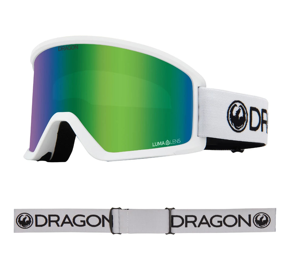 Dragon DX3 OTG Snow Goggles 2024 White / Lumalens Green Ion