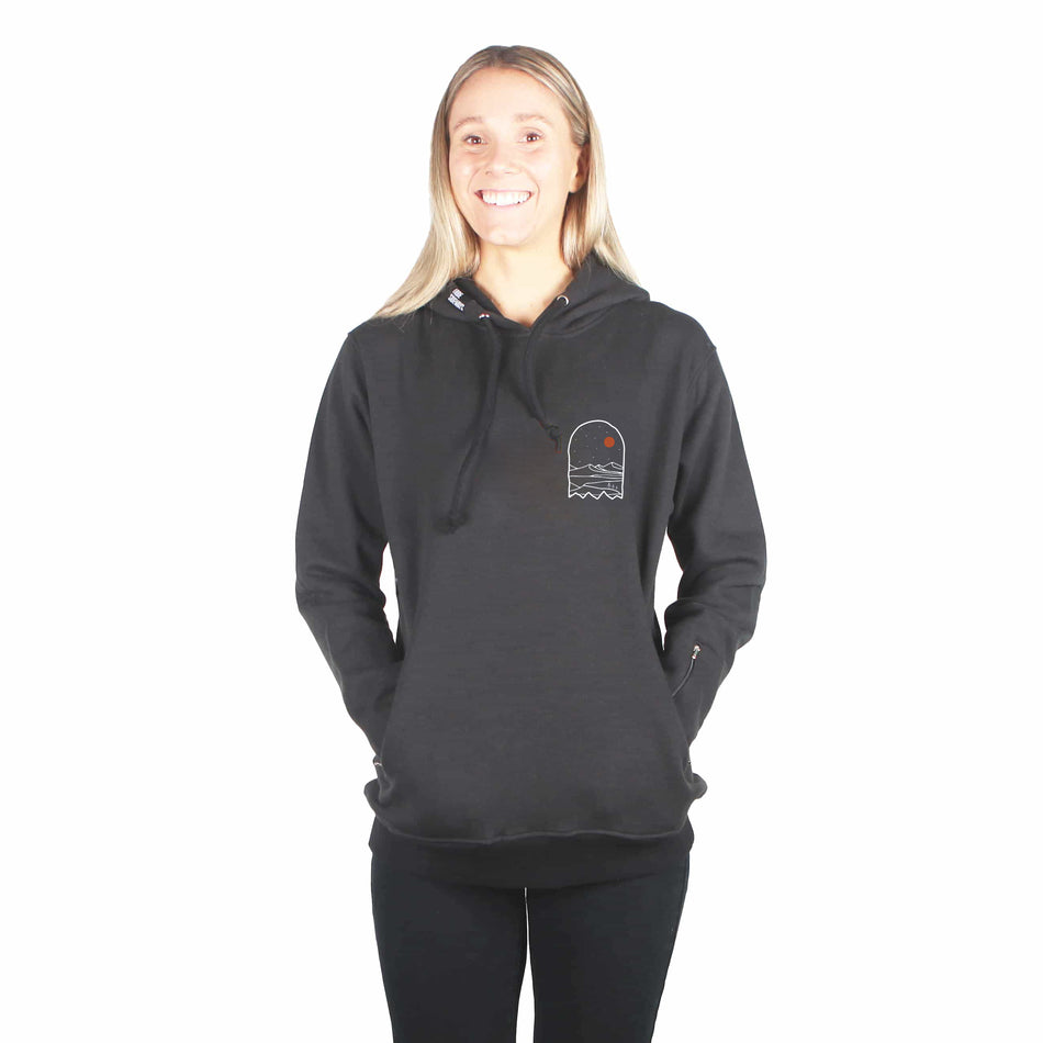 I Ride Sideways Inside DWR Sig Fit Hoodie Womens Black