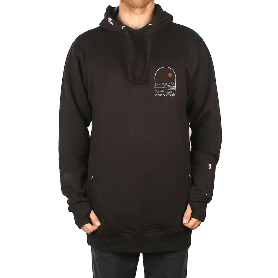 I Ride Sideways Inside DWR Shred Fit Hoodie Mens Black